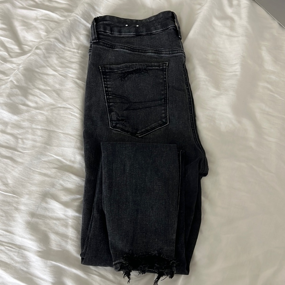 American eagle forever soft high-rise black jeans